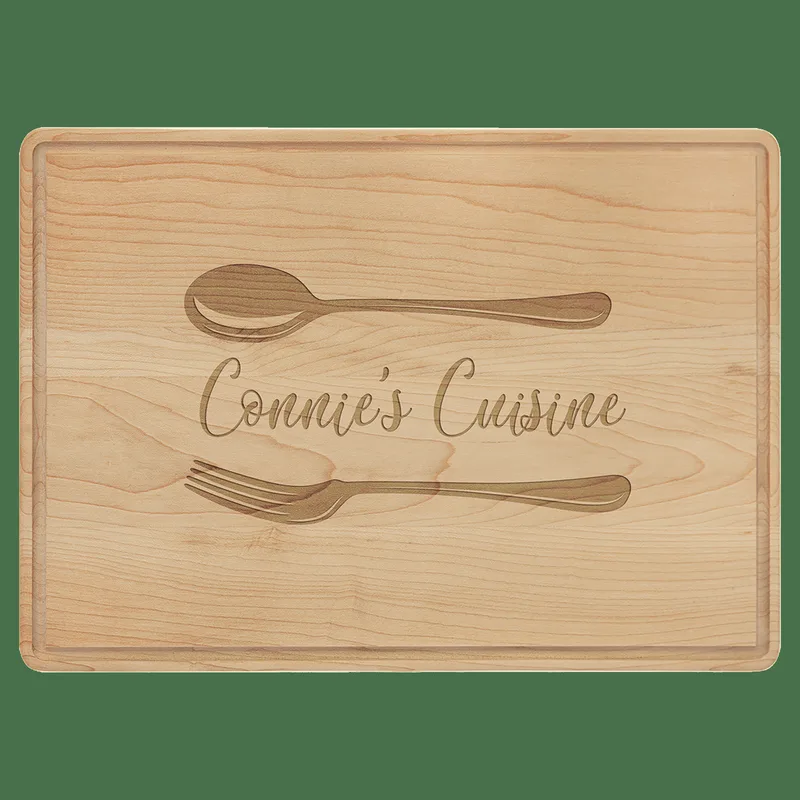 Maple Cutting Boards with Drip Ring