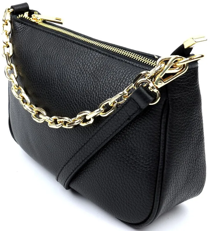 Leather Bag With Gold Chain Rosa